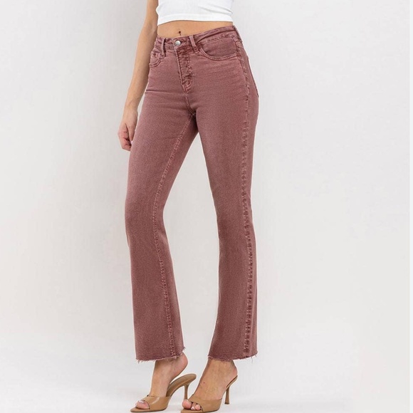 NWT LOVERVET WINE MID RISE BOOTCUT TRAIL JEANS - Picture 1 of 14